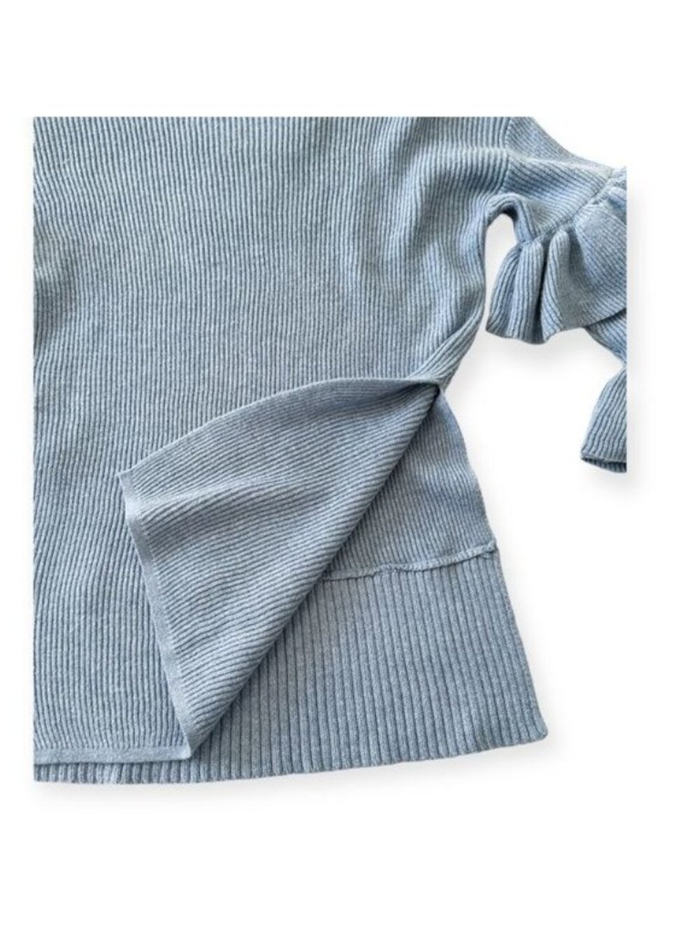 New with Tag, Revolve LPA Top 510 with Ruffle Sleeves, Size XS, Cloud Blue - Picture 9 of 13